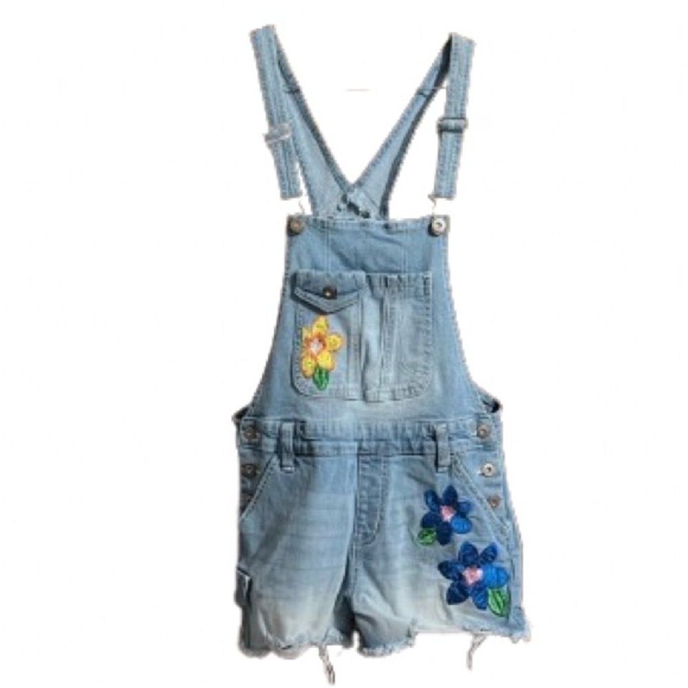 #404 No boundaries blue jeans overalls size M 7-9